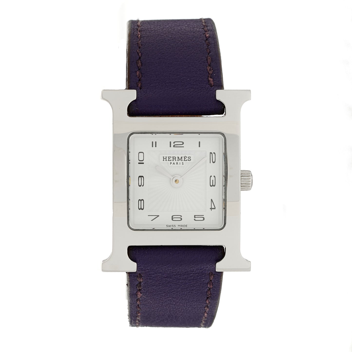 Stainless Steel Swift 21mm Heure H Hour Quartz Watch Iris