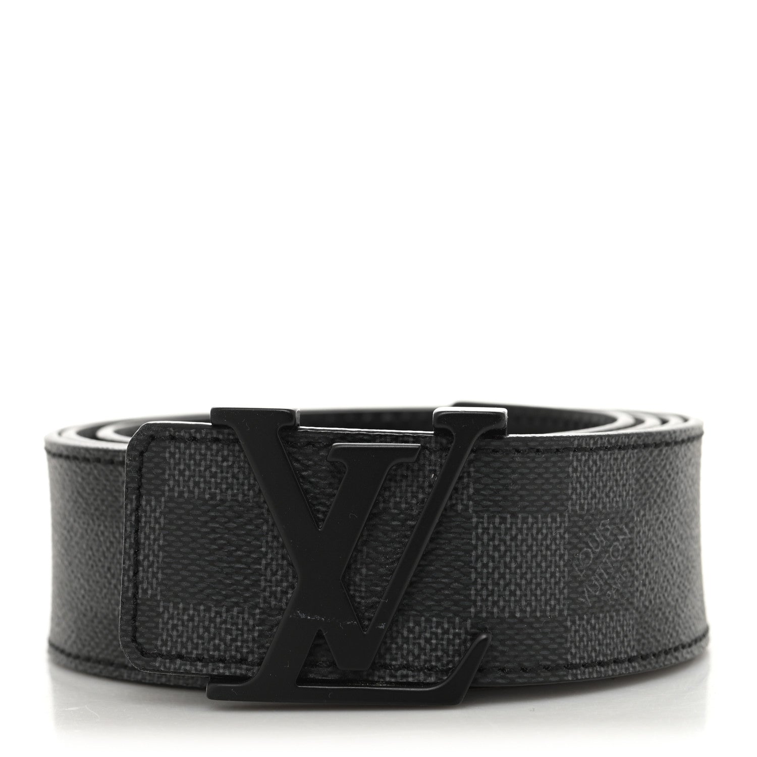 Louis Vuitton Damier Graphite 40mm LV Initiales Belt 105 42 1 of 7
