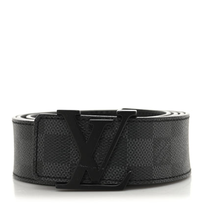 Louis Vuitton Damier Graphite 40mm LV Initiales Belt 105 42 1 of 7