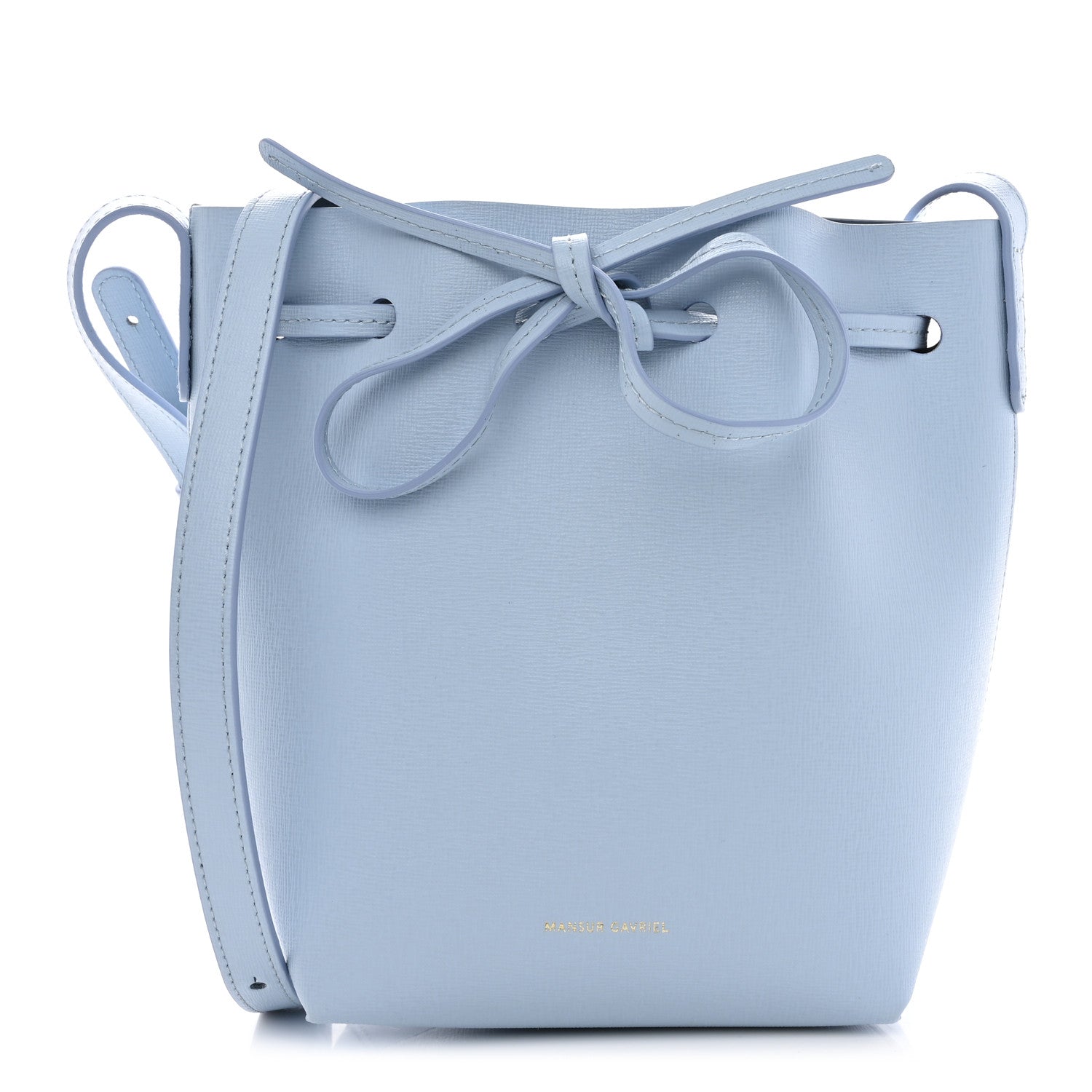 Mansur Gavriel Saffiano Mini Bucket Bag Light Blue 1 of 10
