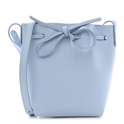 Mansur Gavriel Saffiano Mini Bucket Bag Light Blue 1 of 10