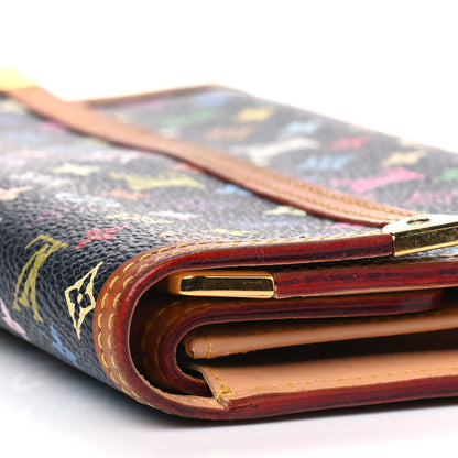Louis Vuitton Monogram Multicolor Porte Tresor International Wallet Black 9 of 10