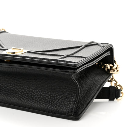 Christian Dior Grained Calfskin Medium Diorama Flap Bag Black 9 of 9