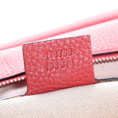 Gucci Calfskin Medium GG Marmont Top Handle Bag Vulcanic Red 7 of 7
