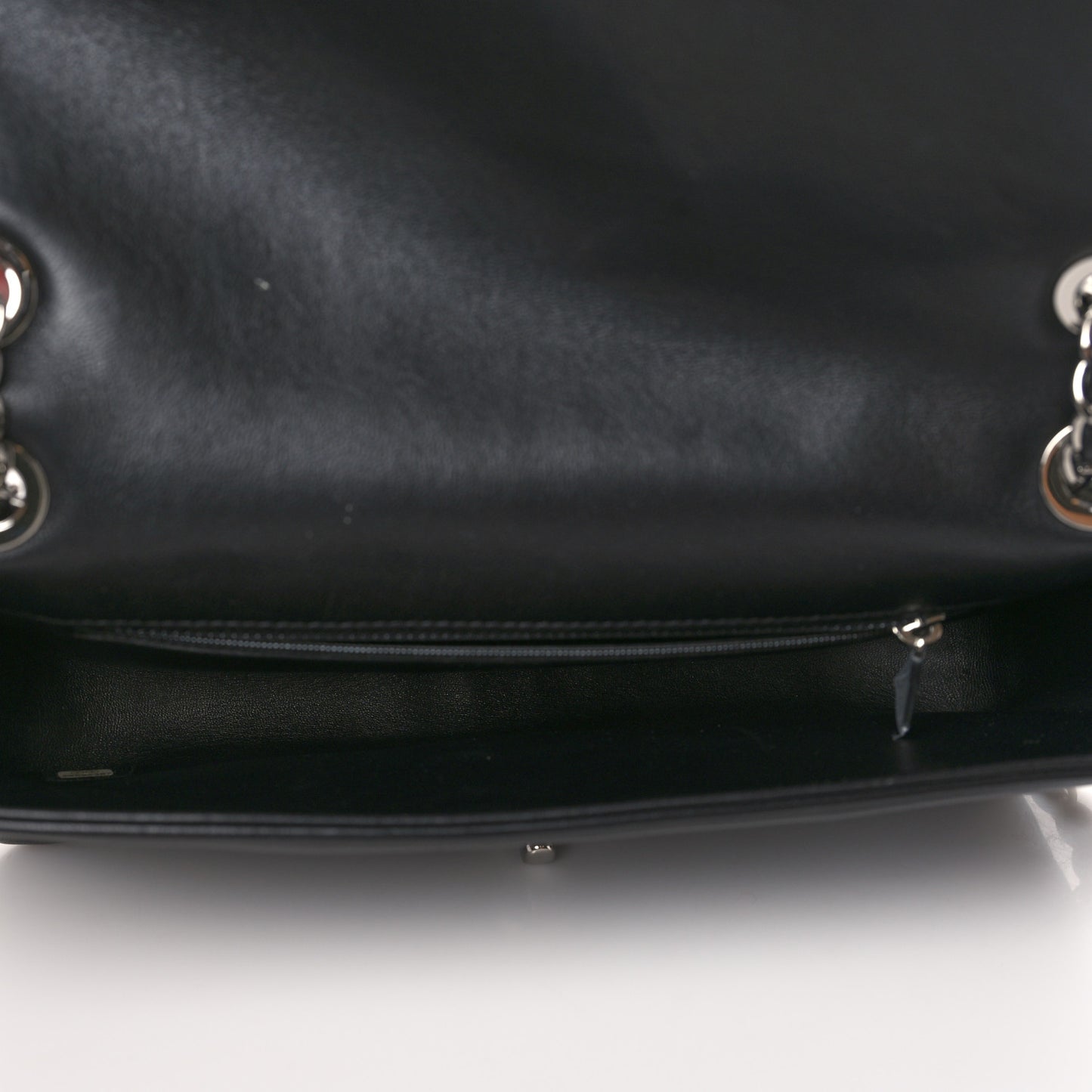 Shearling Lambskin Medium Chanel 100% Flap Black