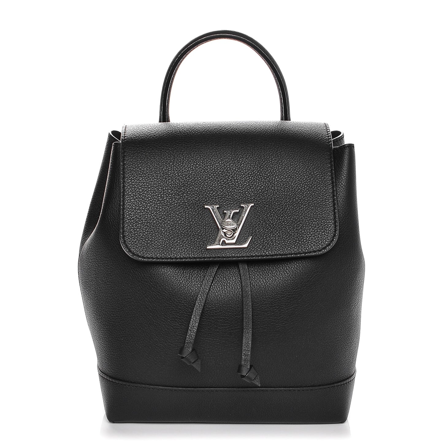 Calfskin Lockme Backpack Black