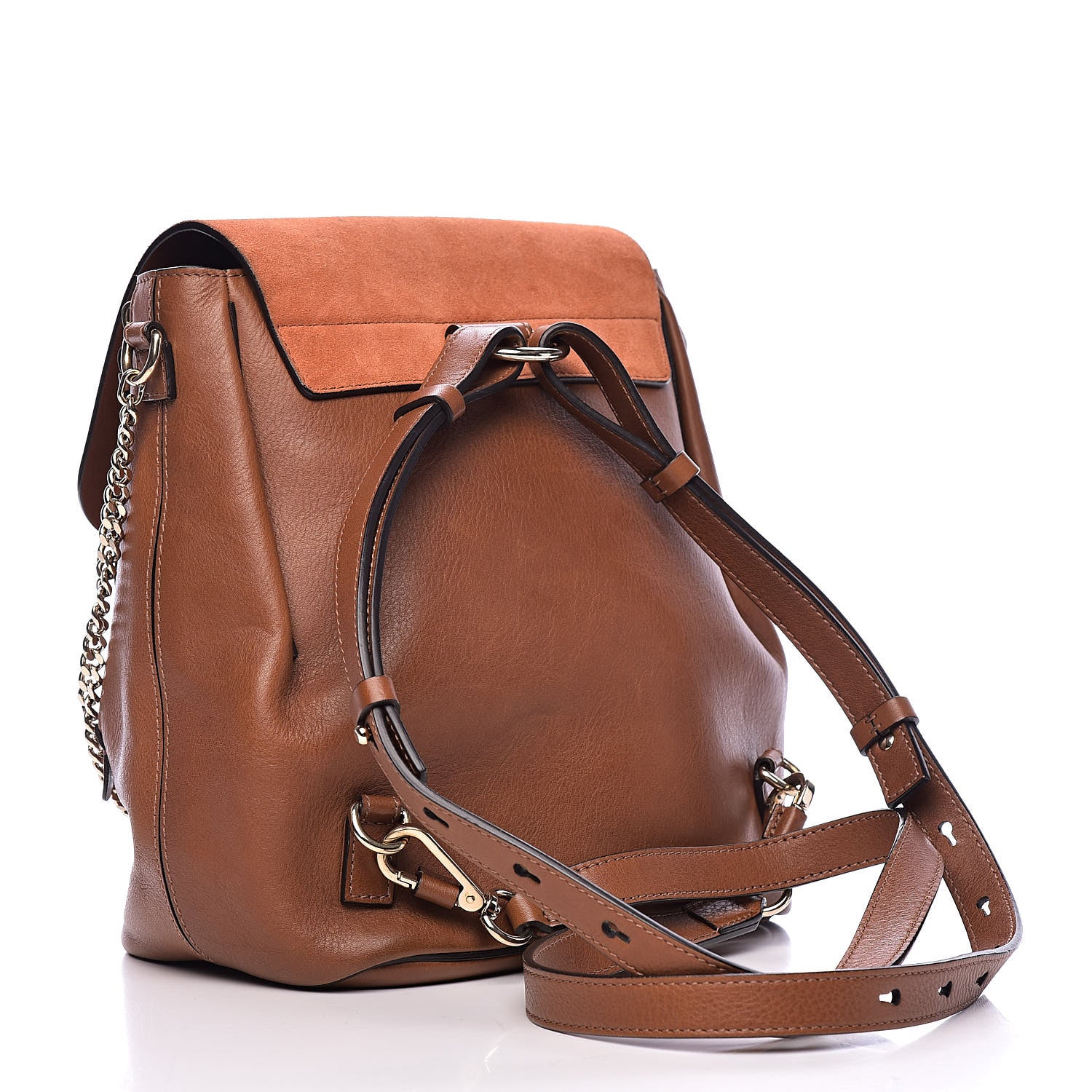 Chloe Suede Calfskin Medium Faye Backpack Tan 3 of 10