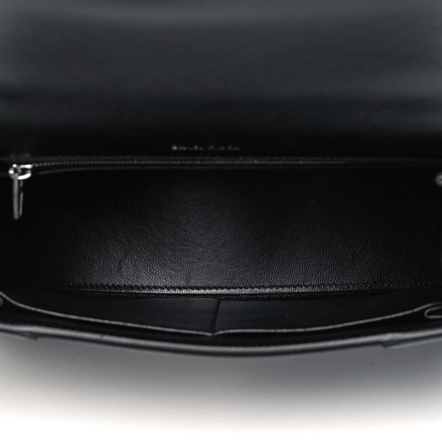 Grained Calfskin Medium Hourglass Top Handle Bag Black