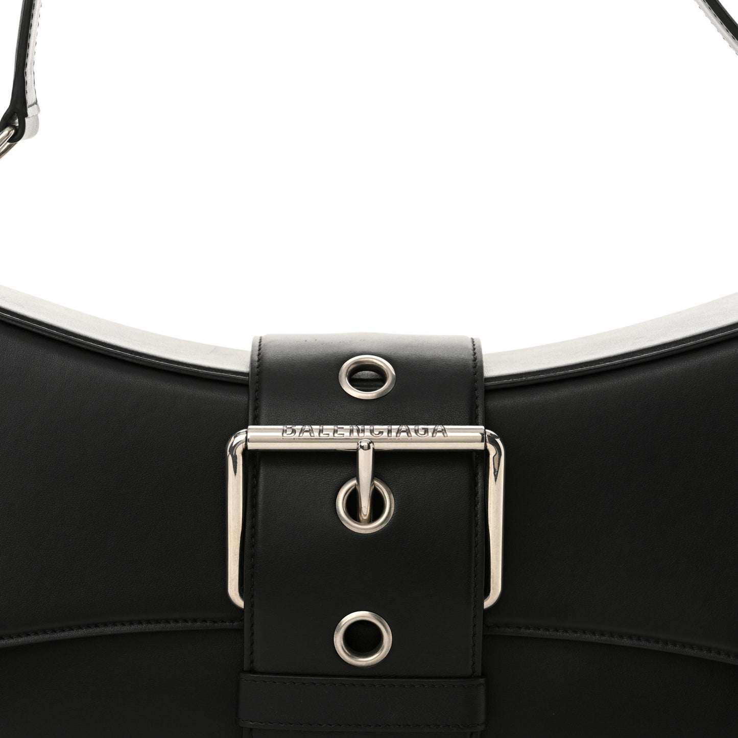 Smooth Calfskin Large Lindsay Shoulder Bag Black