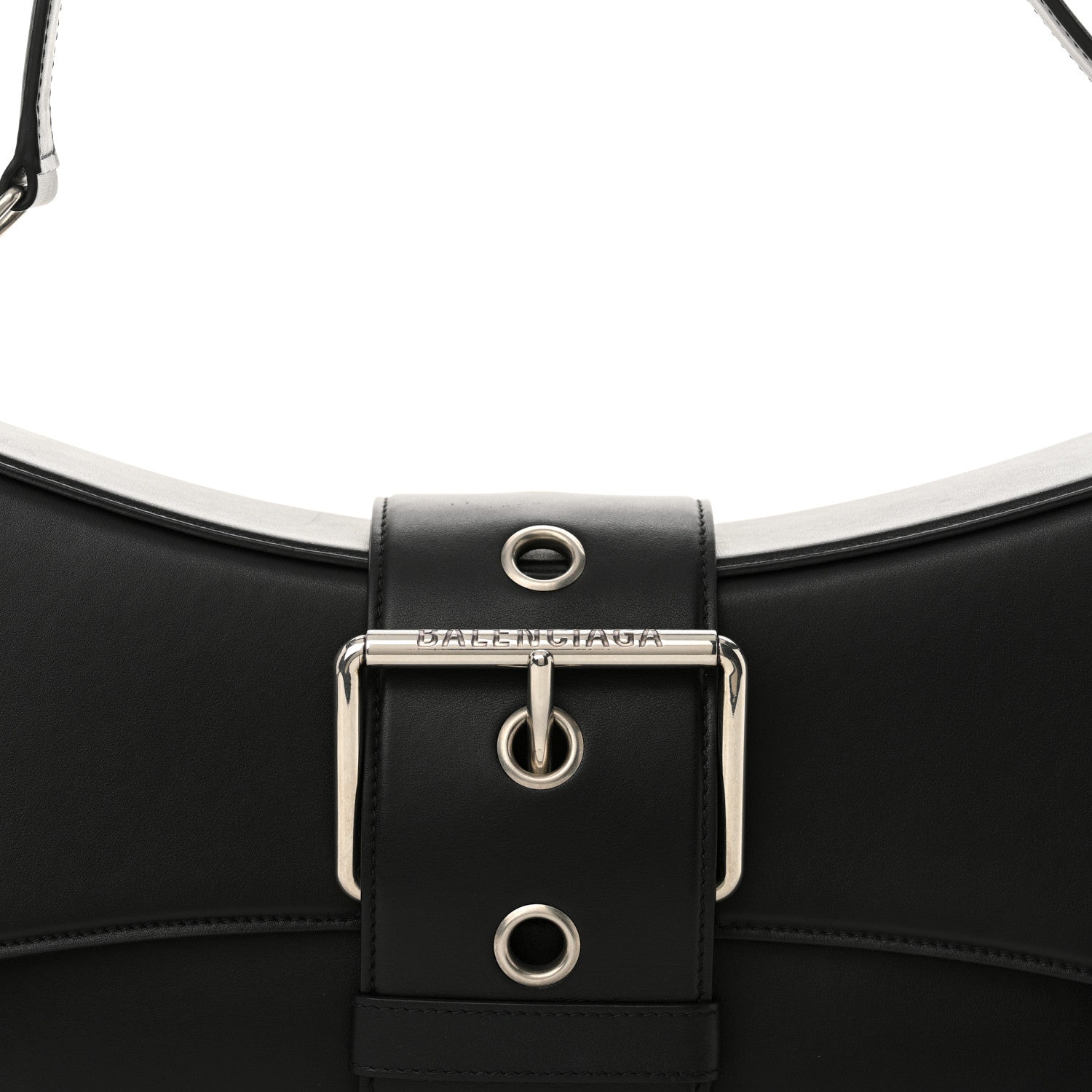 Balenciaga Smooth Calfskin Large Lindsay Shoulder Bag Black 8 of 11