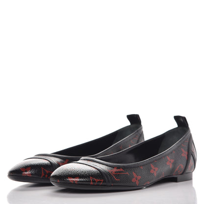 Louis Vuitton Monogram Infrarouge New Revival Ballerina Flats 39 Black 2 of 9