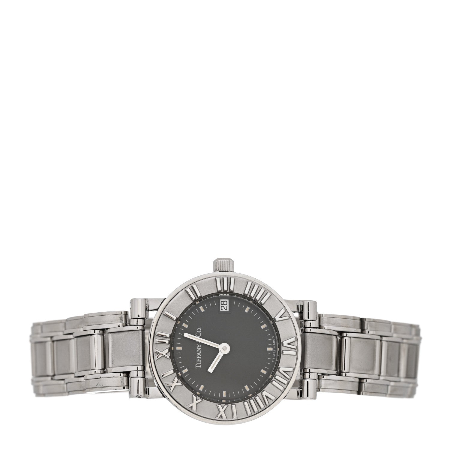 Tiffany Stainless Steel 25mm Atlas Quartz Watch Black 2 of 5