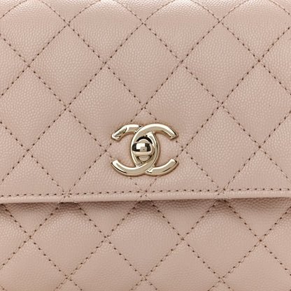 Chanel Caviar Quilted Mini Coco Handle Flap Beige 8 of 10