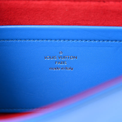 Louis Vuitton Lambskin Embossed Monogram Vuittamins Pochette Coussin Blue Red 6 of 11
