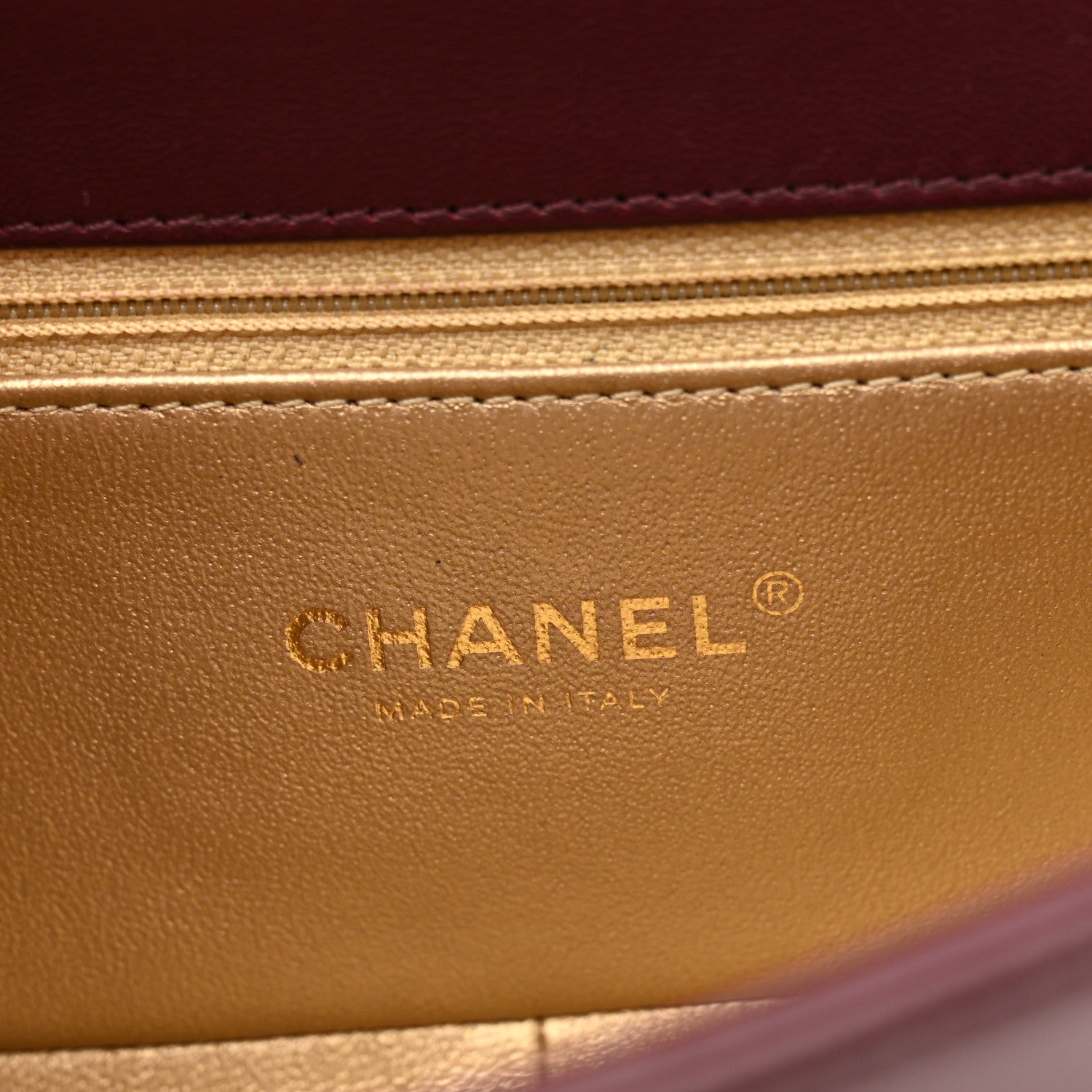 Chanel Calfskin Quilted Small Octagon CC Clasp Flap Bag Red Gold 6 of 11