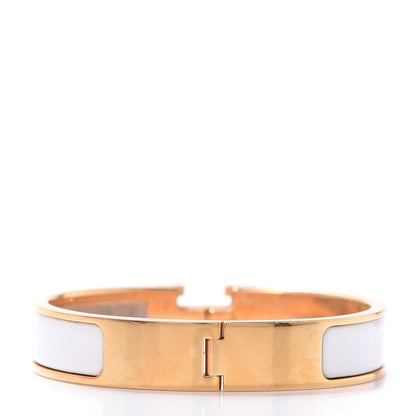 Hermes Enamel Narrow Clic Clac H Bracelet PM White 3 of 5