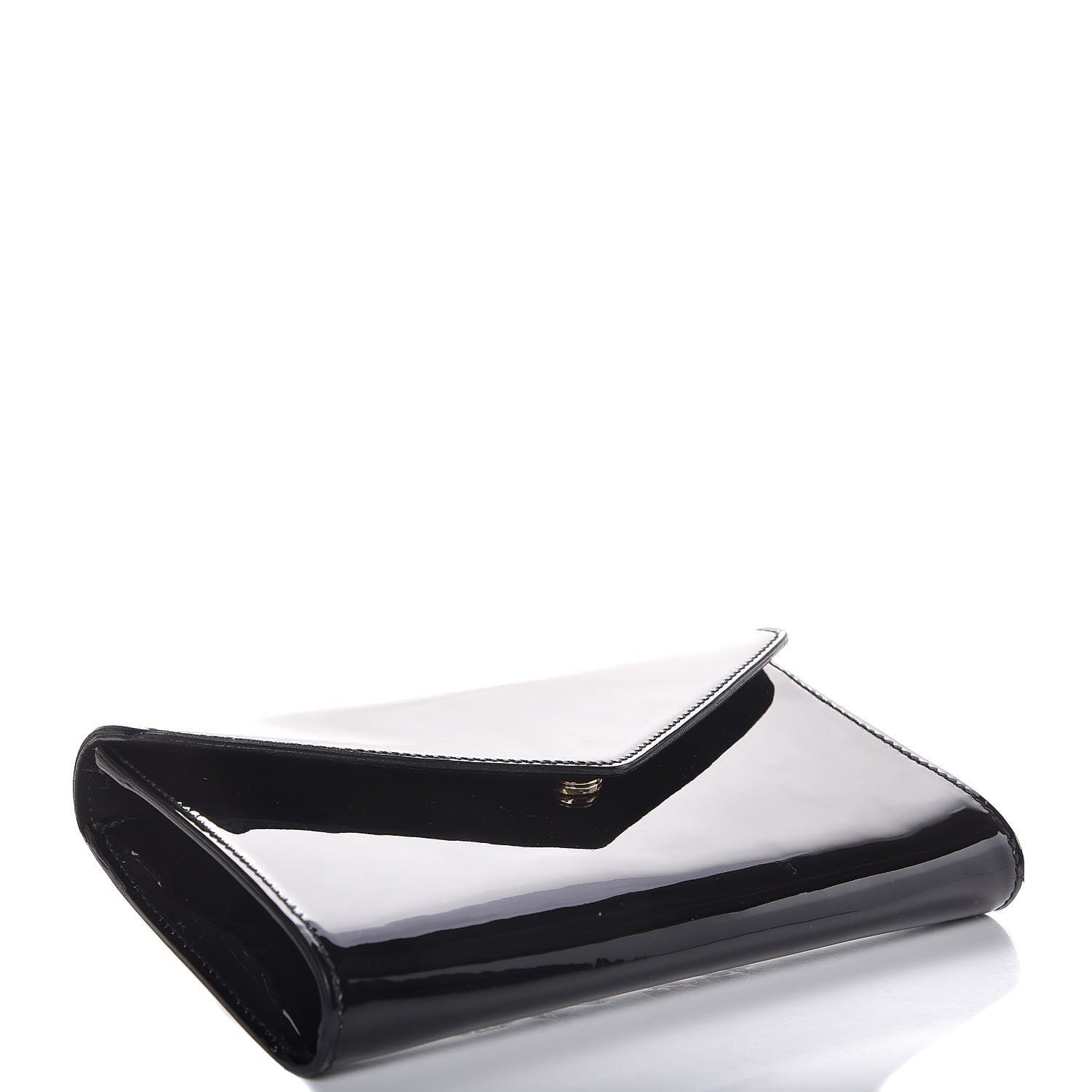 Saint Laurent Patent Y-Mail Clutch Black 5 of 7