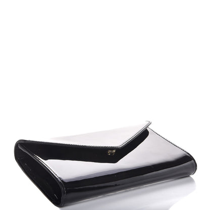 Saint Laurent Patent Y-Mail Clutch Black 5 of 7