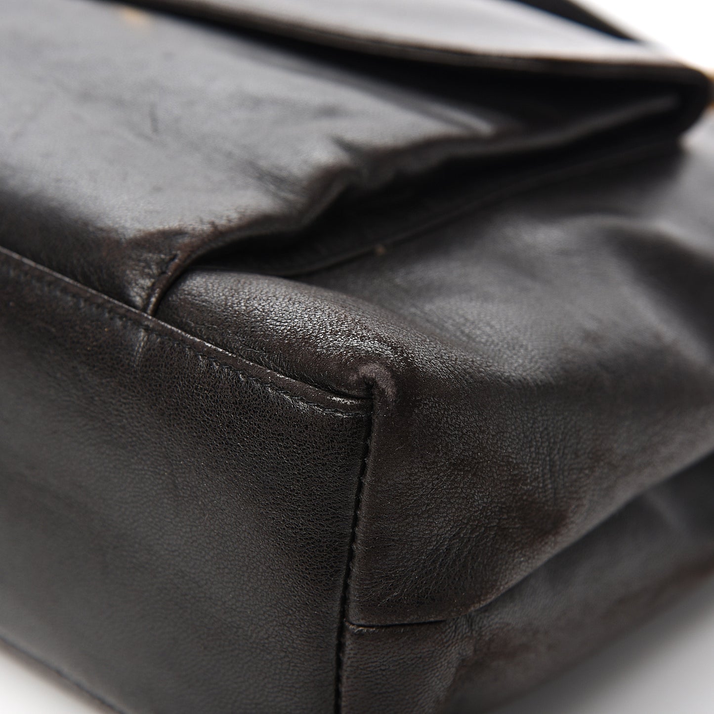 Lambskin CC Flap Shopping Tote Black