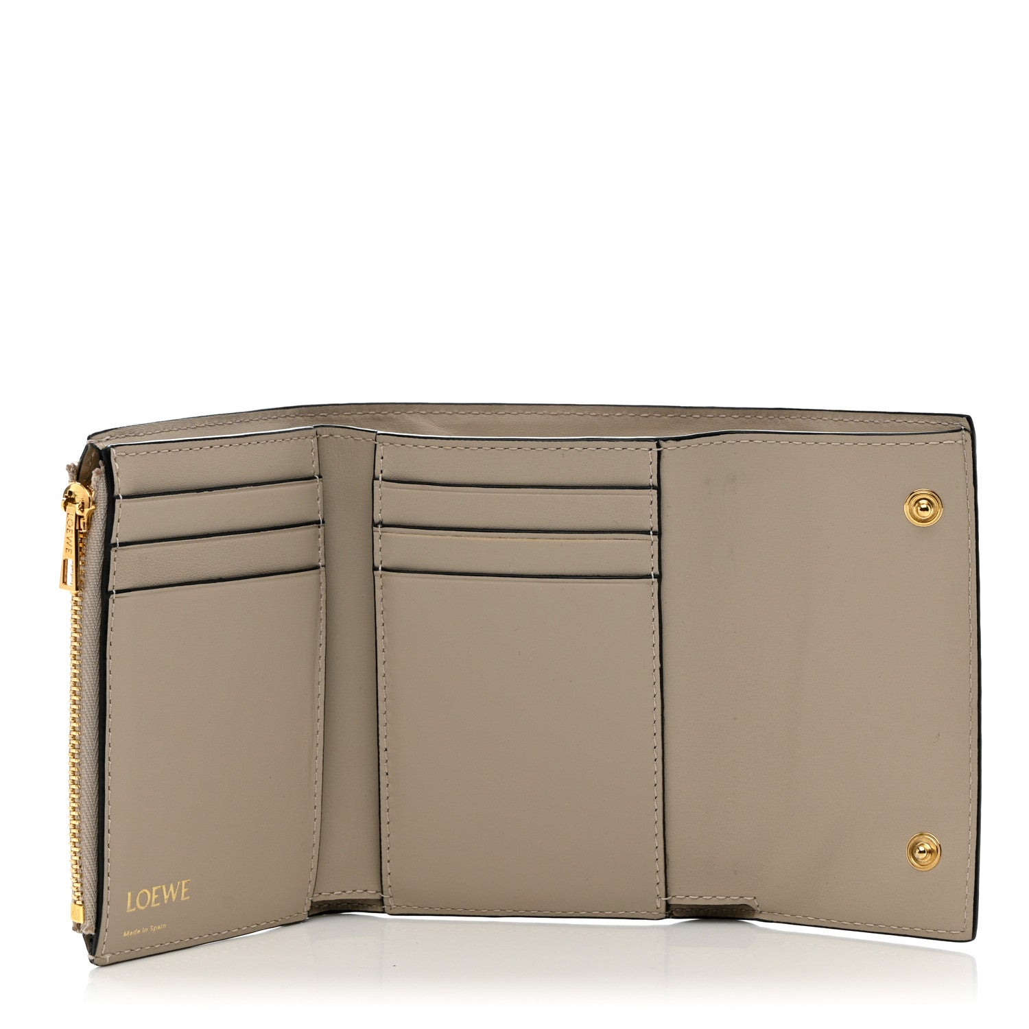 Loewe Calfskin Embossed Small Wallet Light Oat 5 of 9