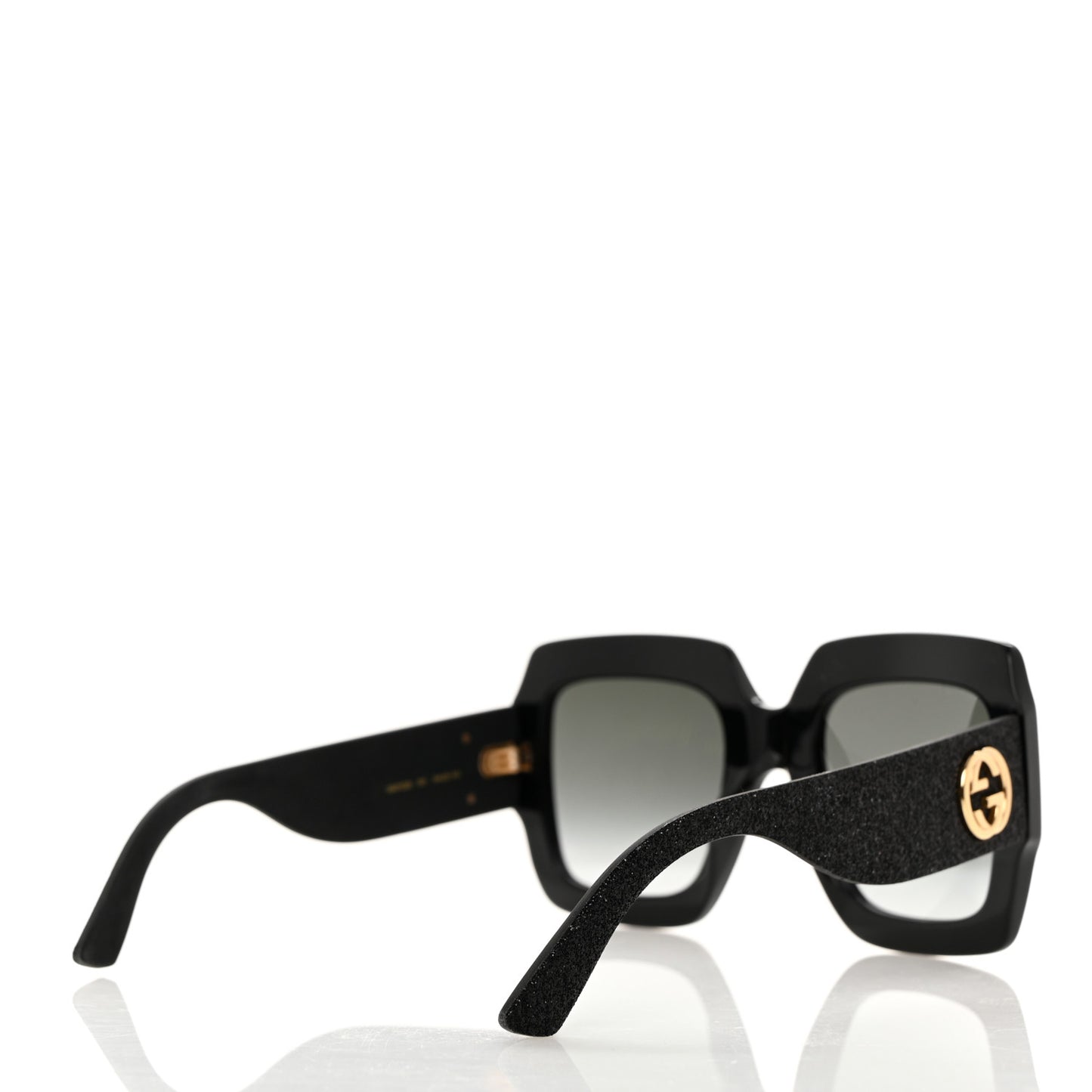 Square Frame Glitter GG0102S Sunglasses Black