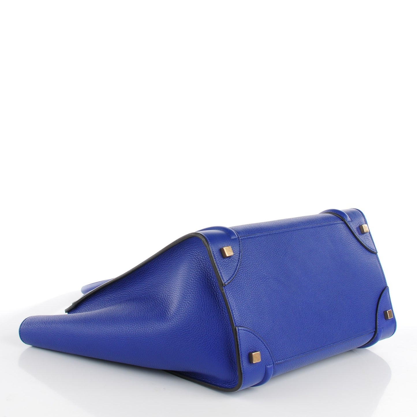 Drummed Calfskin Mini Luggage Indigo