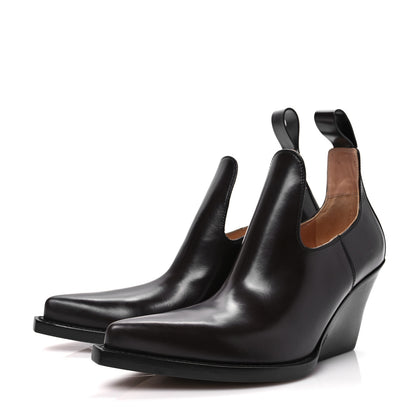 Bottega Veneta Calfskin Lean Ankle Boots 36 Fondente 3 of 7
