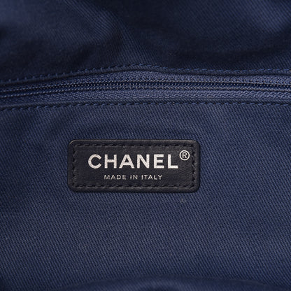 Chanel Canvas Large Double Face Shopping Tote Navy 7 of 11