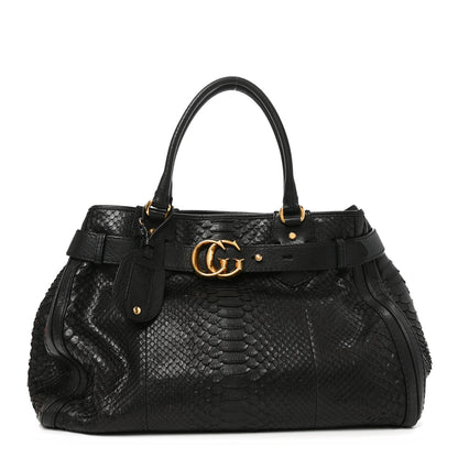 Gucci Snakeskin Large GG Running Tote Black 1 of 10