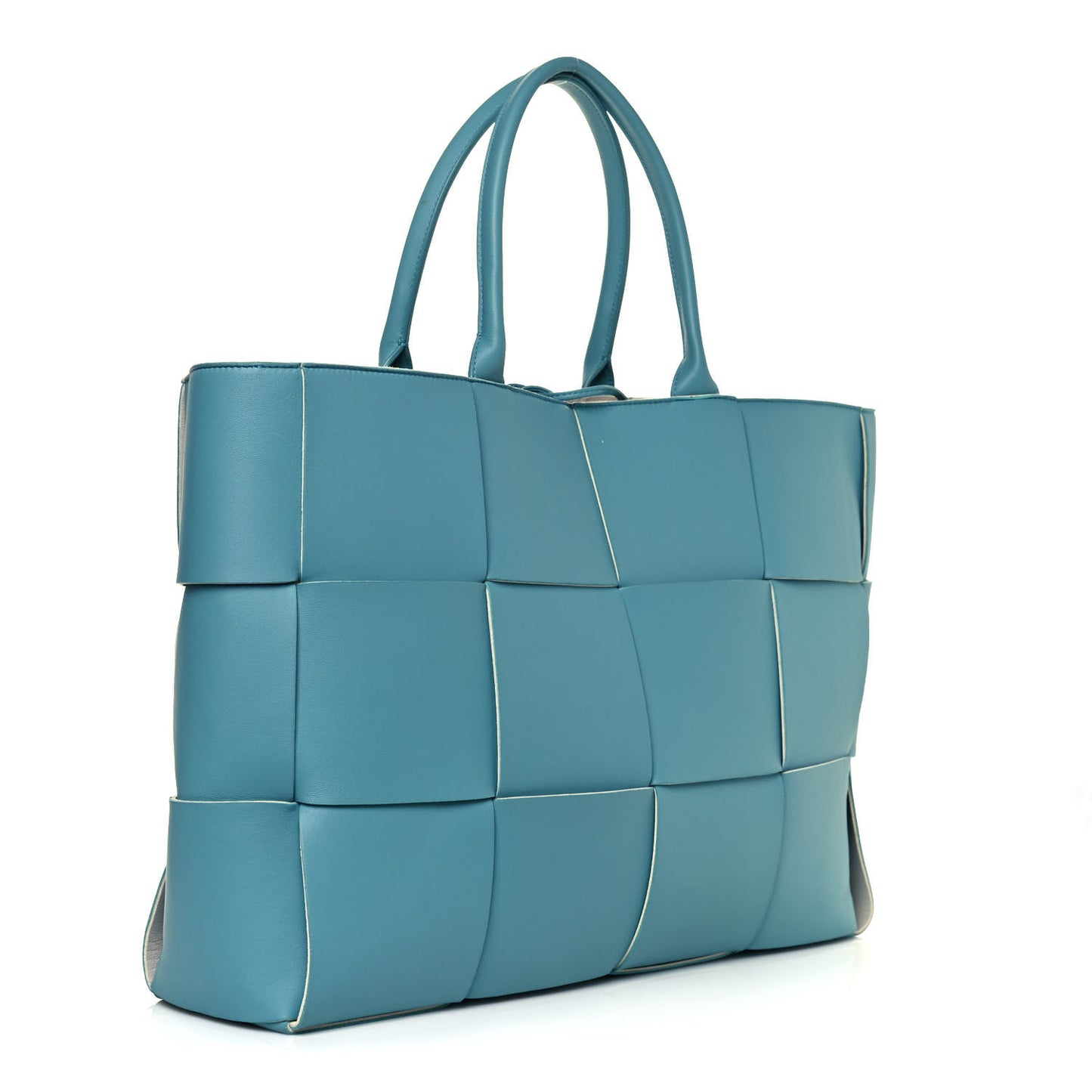 Nappa Maxi Intrecciato Large Arco Tote Linoleum