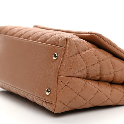 Chanel Caviar Quilted Small Coco Handle Flap Brown 9 of 9