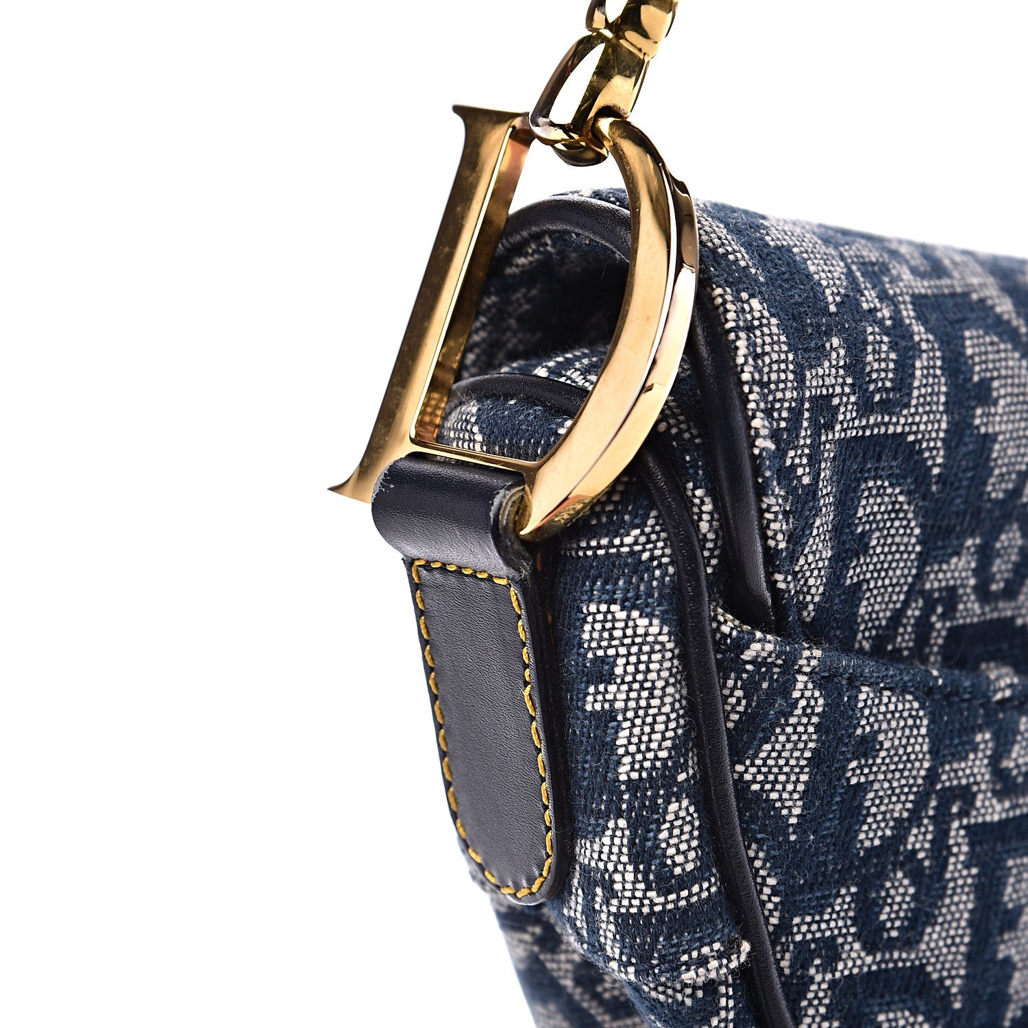 Christian Dior Monogram Saddle Bag Blue 10 of 12