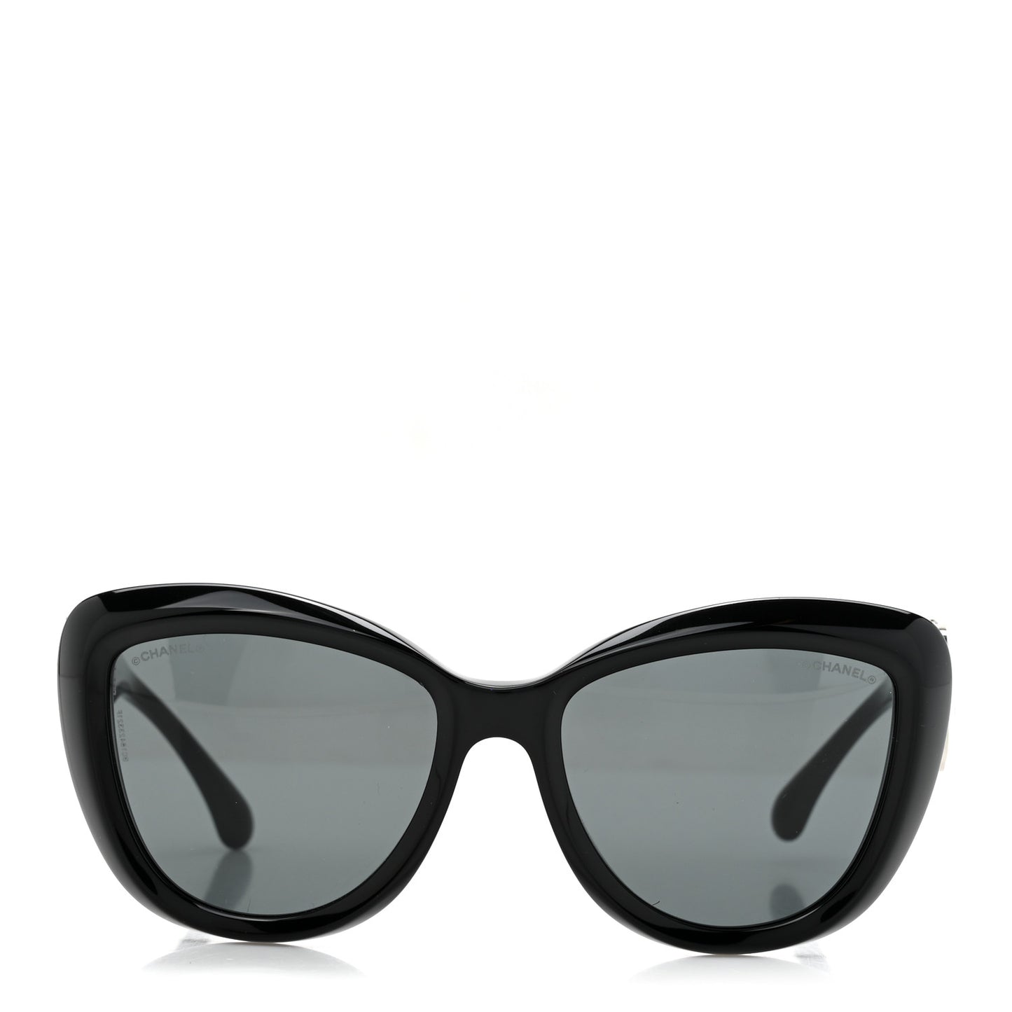 Acetate Enamel Heart Butterfly Sunglasses 5517 Black
