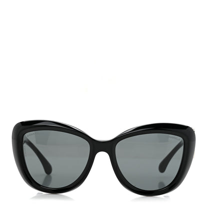 Chanel Acetate Enamel Heart Butterfly Sunglasses 5517 Black 2 of 8