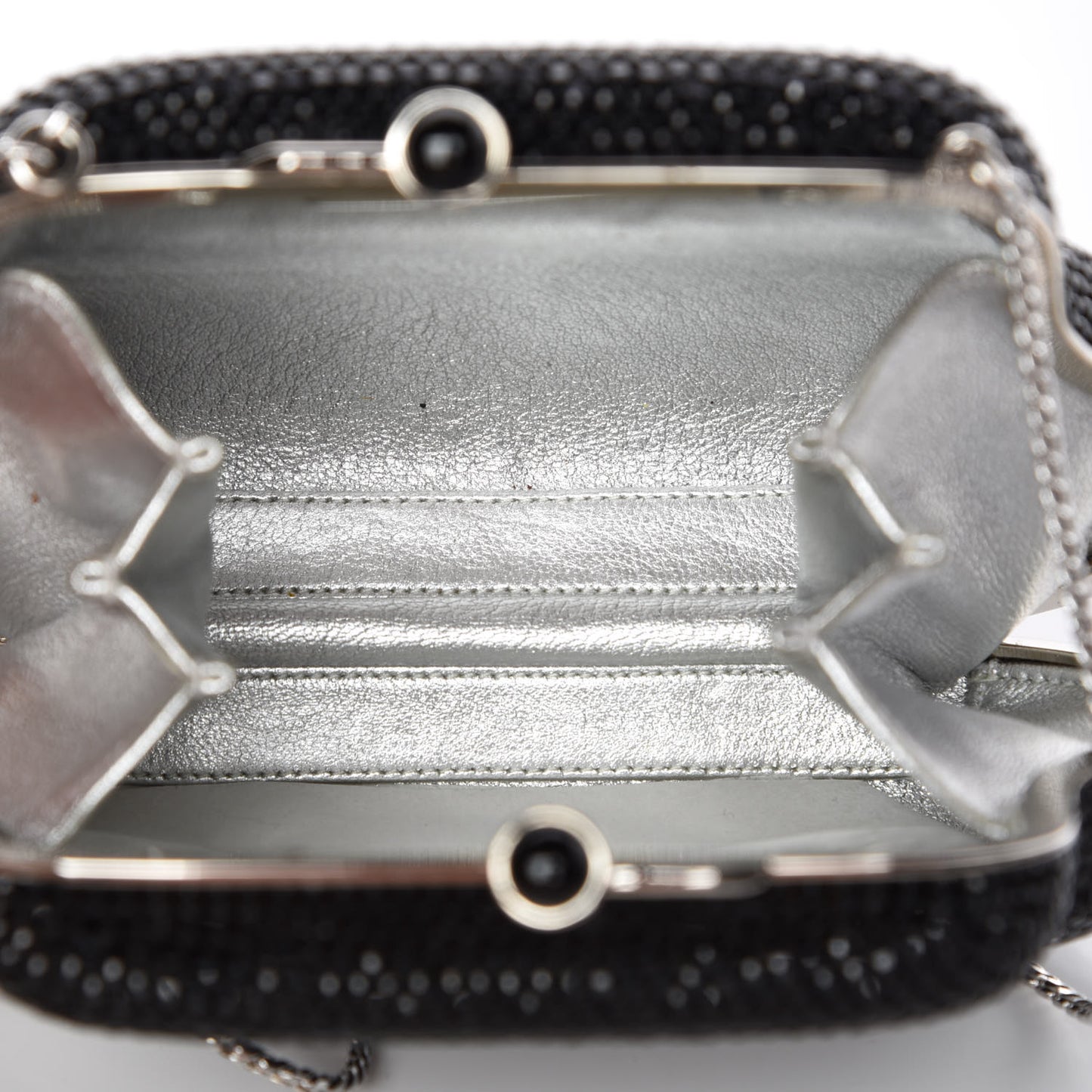 Swarovski Crystal Minaudiere Clutch Black
