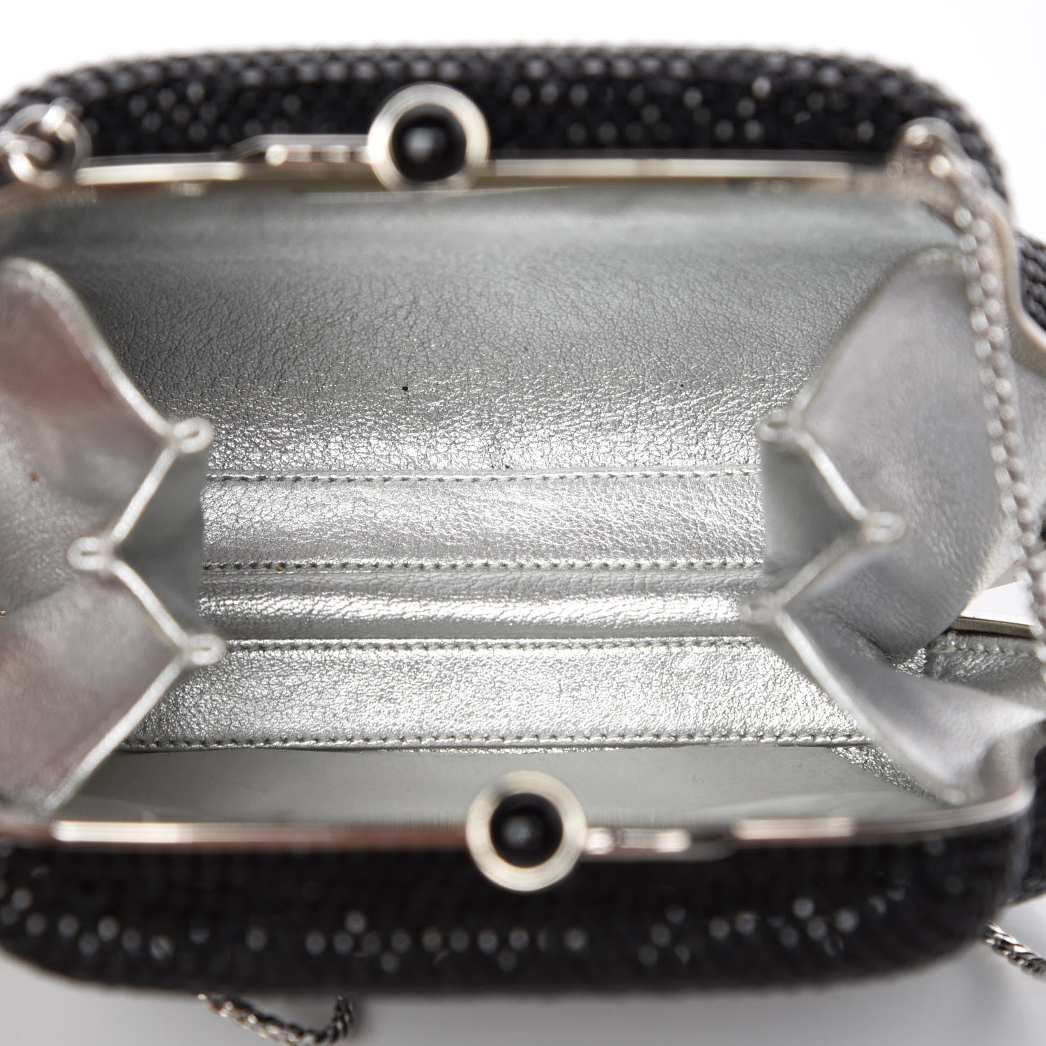 Judith Leiber Swarovski Crystal Minaudiere Clutch Black 5 of 6