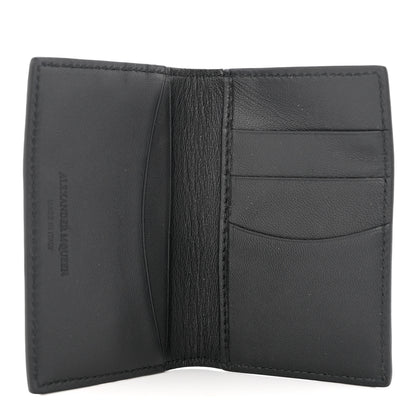 Alexander McQueen Metallic Calfskin Skull Bi Fold Card Holder Gold 5 of 7