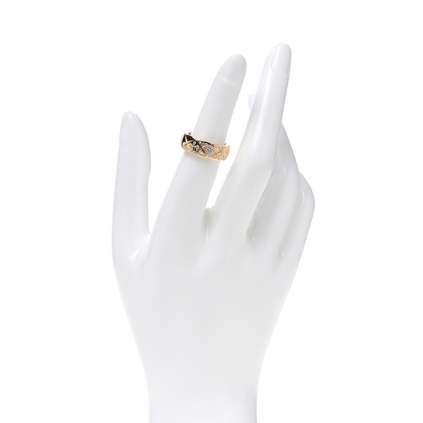 18K Yellow Gold Diamond Small Coco Crush Ring 51 5.75