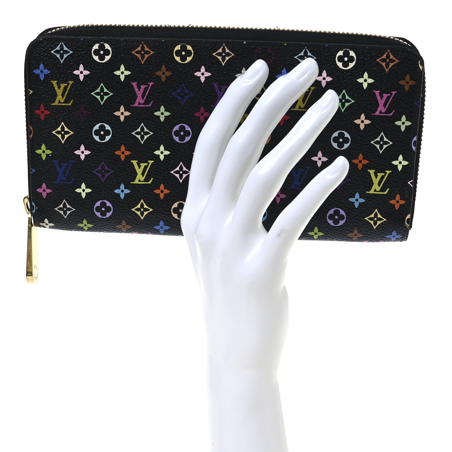 Louis Vuitton Monogram Multicolor Zippy Wallet Black Pistachio 2 of 12
