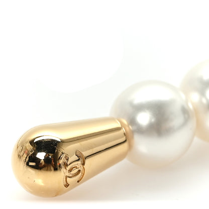 Chanel Pearl CC Headband White Gold Black 5 of 6