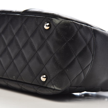 Chanel Calfskin Quilted Large Cambon Bowler Black White 17 of 18