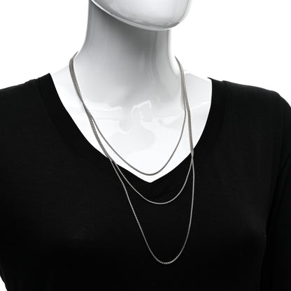 David Yurman Sterling Silver 14K Yellow Gold 1.7mm Box Chain Necklace 72" 2 of 4