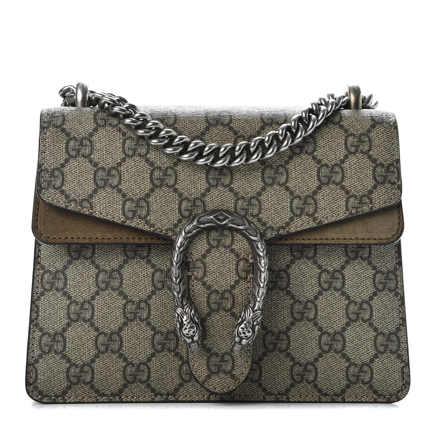Gucci GG Supreme Monogram Mini Dionysus Shoulder Bag Taupe 1 of 9