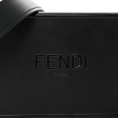 Fendi Vitello Grace Light Logo Horizontal Box Crossbody Bag Black 9 of 17
