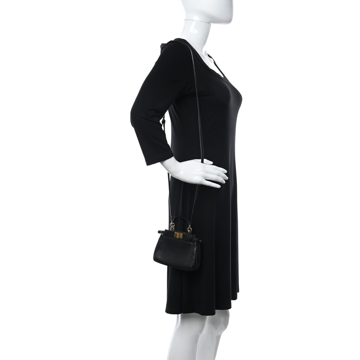 Nappa Micro Peekaboo Iconic Satchel Black