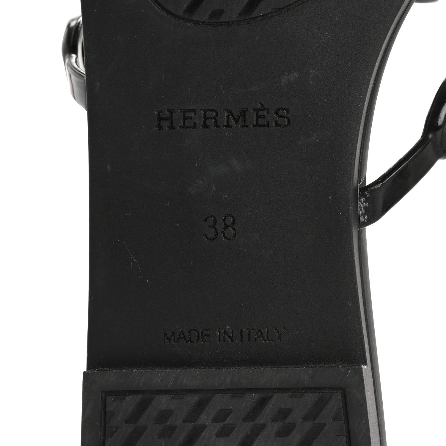 Hermes TPU Rivage Sandals 38 Black 8 of 9