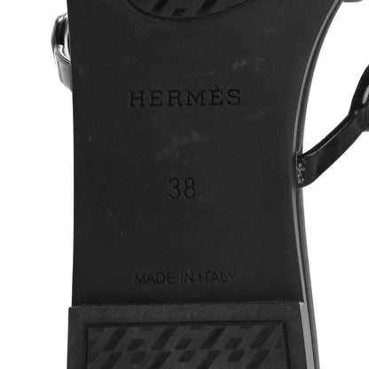 Hermes TPU Rivage Sandals 38 Black 8 of 9