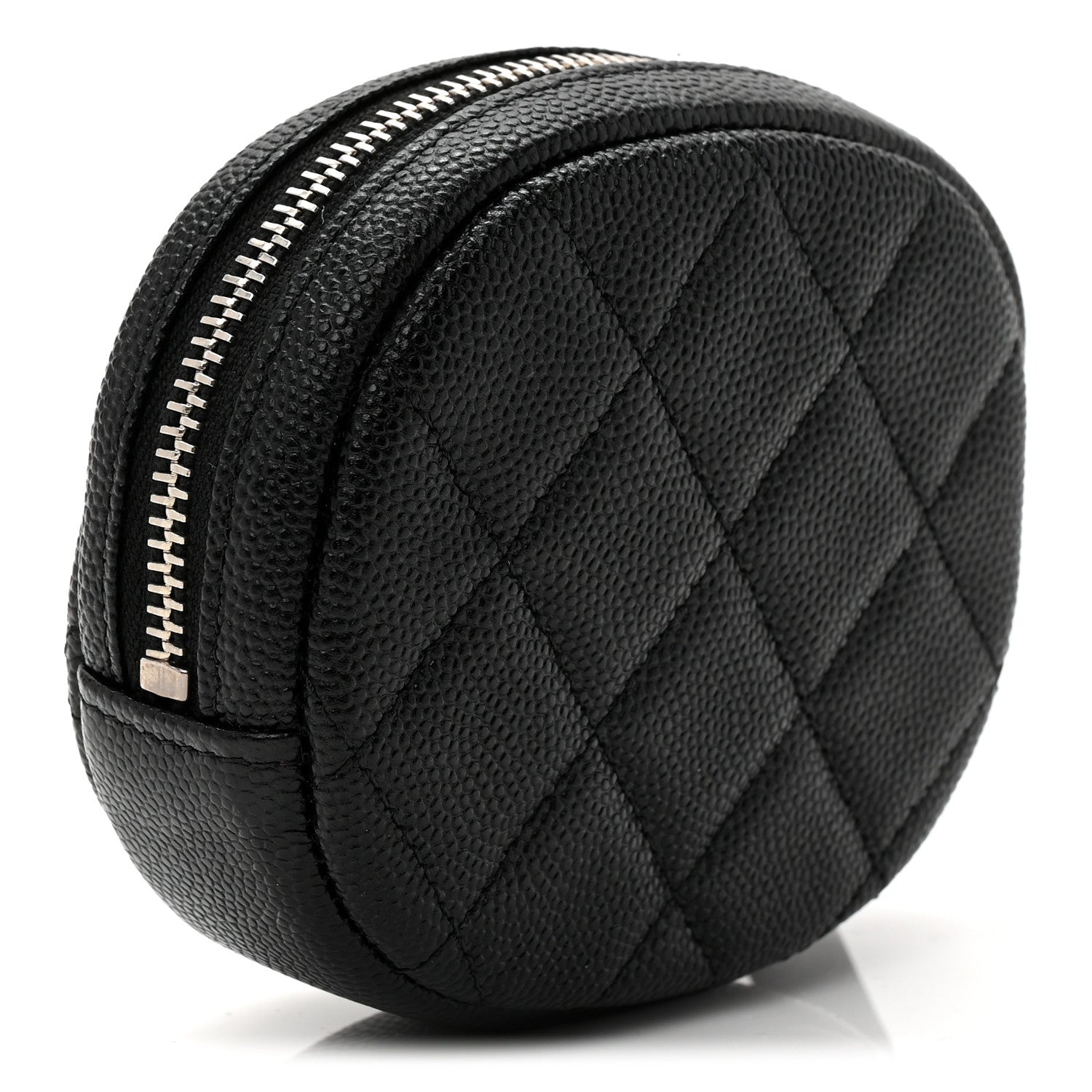 Chanel Caviar Quilted Zip Around Classic Coin Purse Black 3 of 7