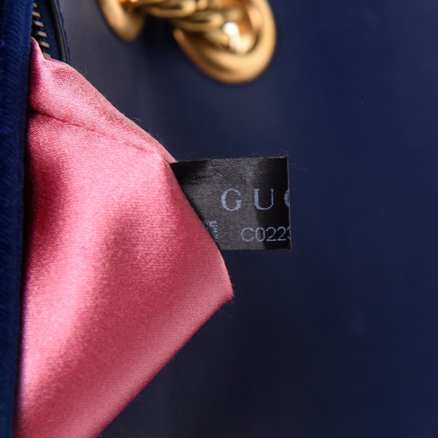 Gucci Velvet Matelasse Medium GG Marmont Shoulder Bag Cobalt Blue 8 of 12