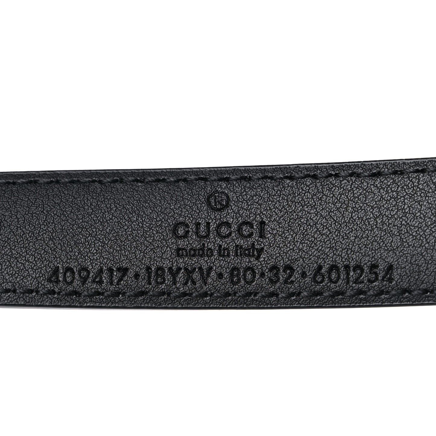 Azalea Calfskin Enamel Monochrome Double G 20mm Belt 80 32 Black